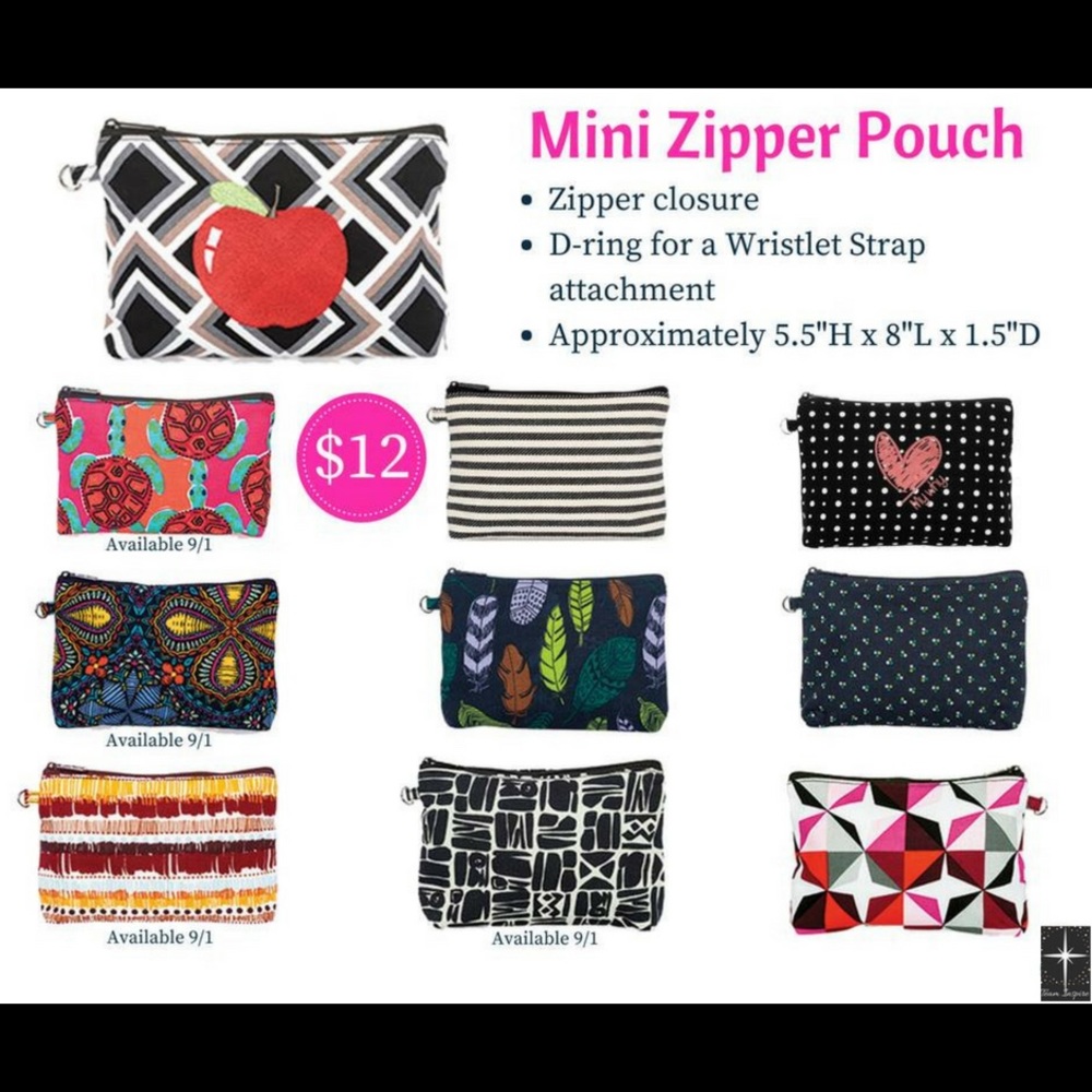 Thirty-one Mini Pink Ruffle Zipper Pouch - Picture 5 of 8